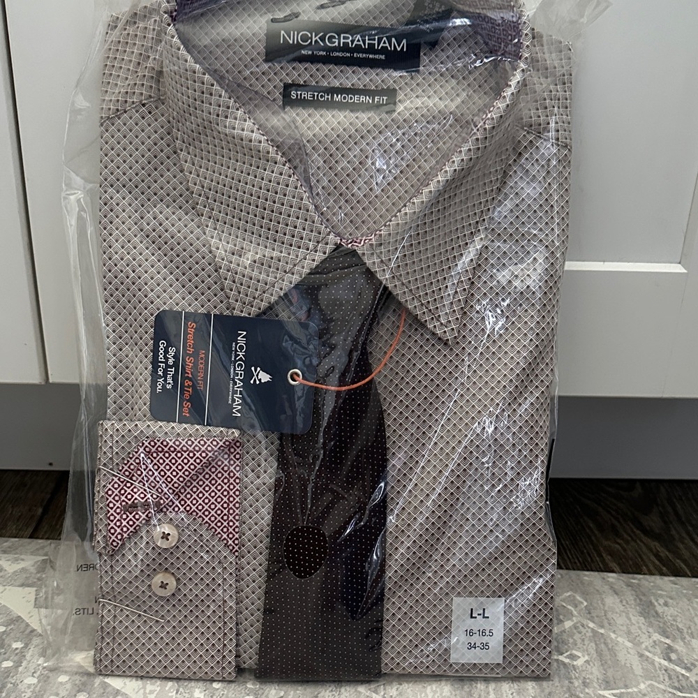 Men's Stretch Modern Fit Shirt - Gray